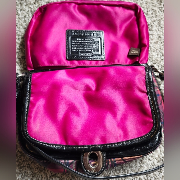 Coach Poppy Tartan Penny Flap Shoulder Bag - Picture 6 of 10